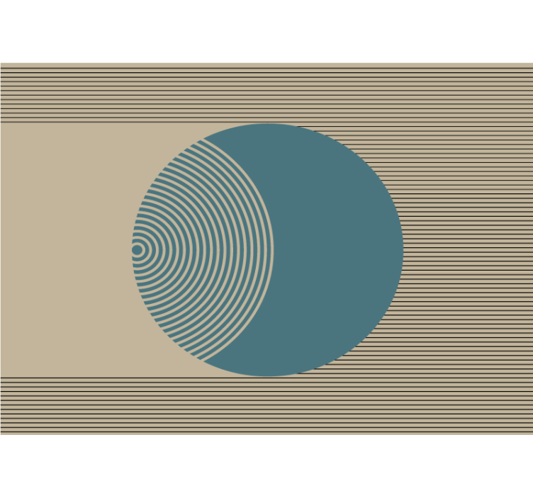 Geometrik daire deseni soyut duvar resim - TenStickers