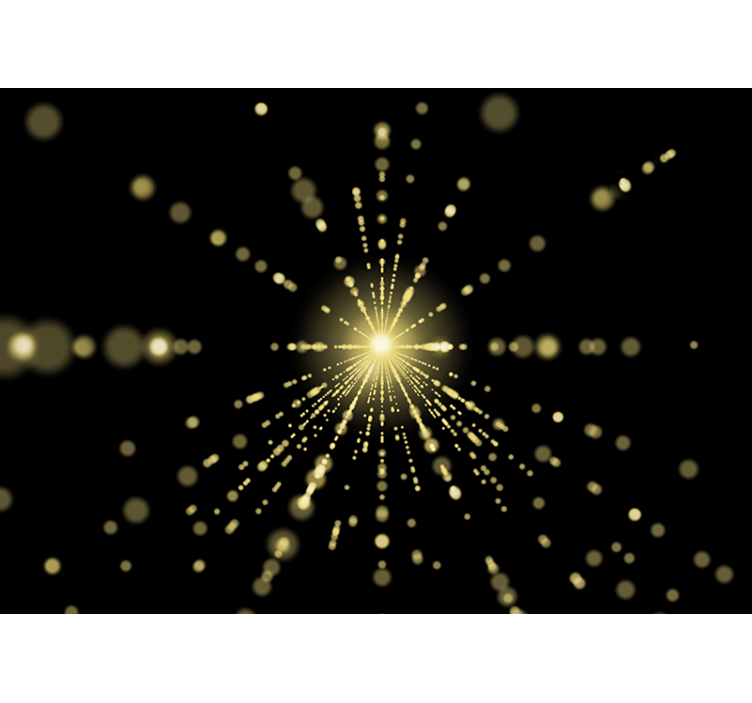 Soyut duvar resim parlayan işık patlaması - TenStickers