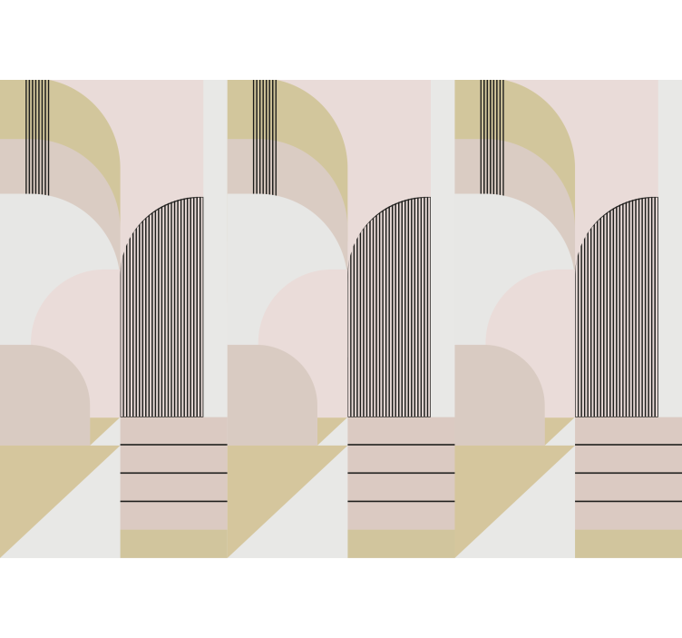 Pastel renkler geometrik kentsel tasarım duvar kağıdı - TenStickers