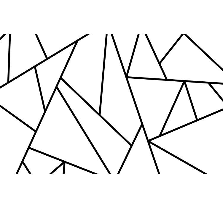 Soyut duvar resim geometrik siyah Çizgiler - TenStickers
