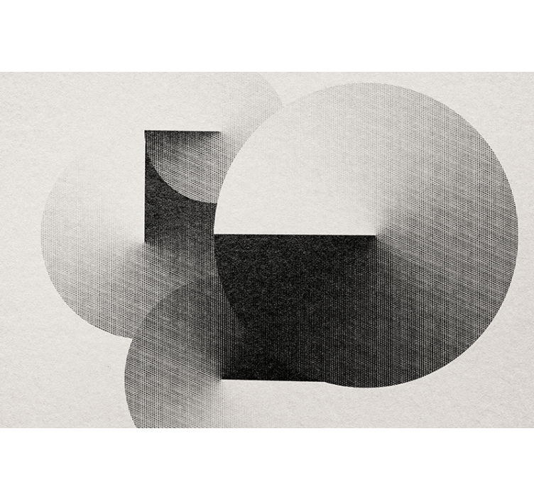 Soyut duvar resim geometrik daire kompozisyonu - TenStickers