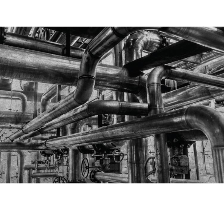 Doku ve desen duvar resim - endüstriyel boru desenleri - TenStickers