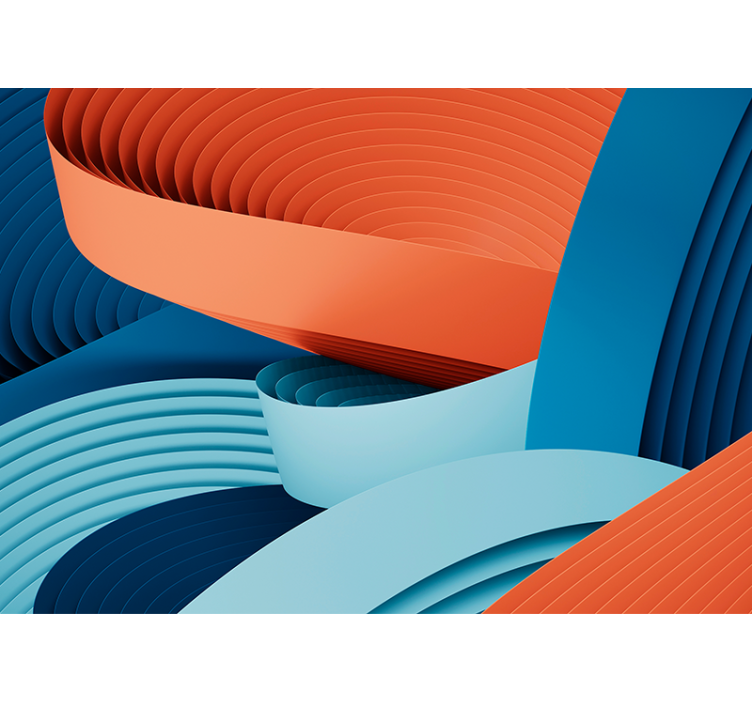 Soyut duvar resim - dinamik kağıt katmanları - TenStickers