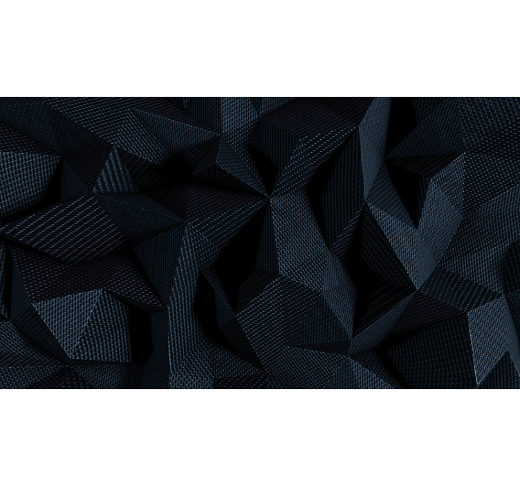 Koyu kumaş geometrik 3d duvar resmi - TenStickers