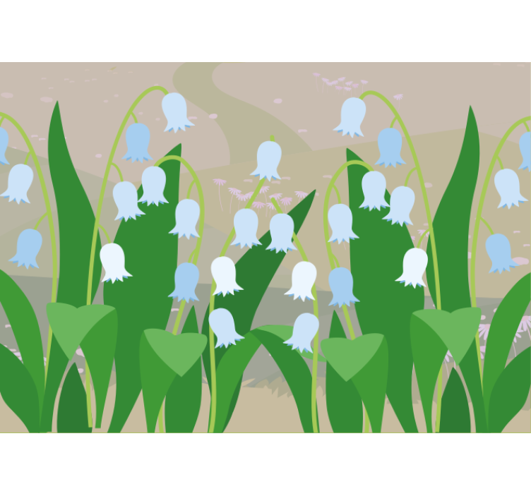 Çiçek duvar resim İnce Çiçek açılımları - TenStickers