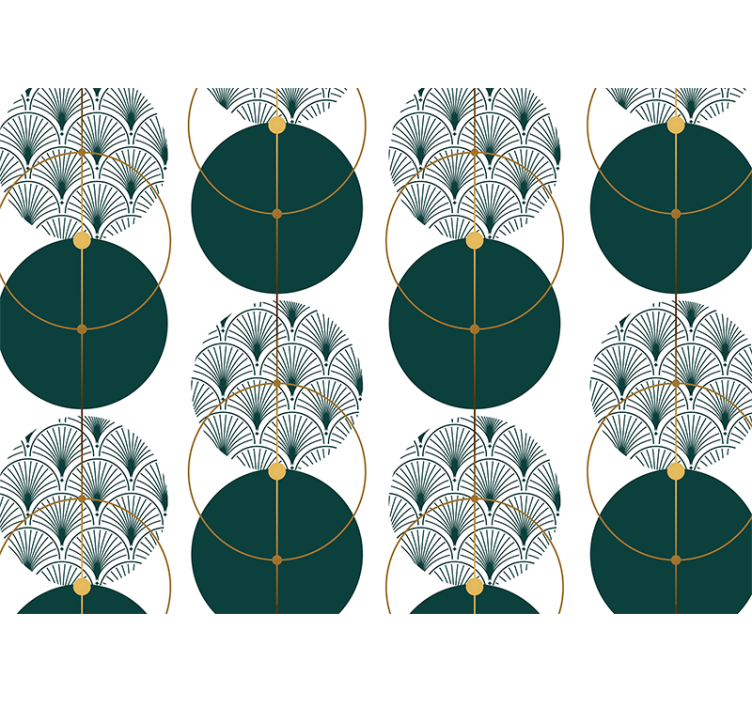 Doku ve desen duvar resim geometrik fan desenleri - TenStickers