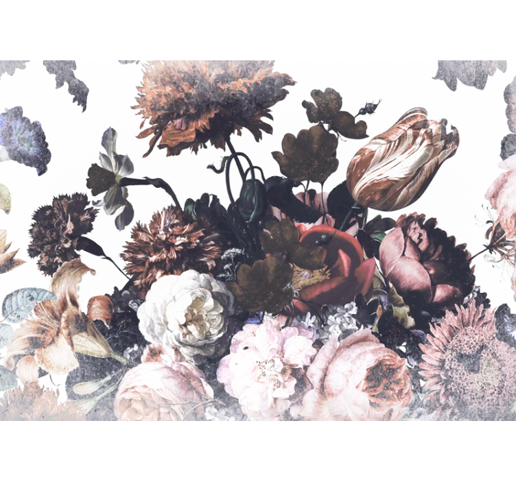 Çiçek duvar resim - Çiçek düzeni tasarımı - TenStickers