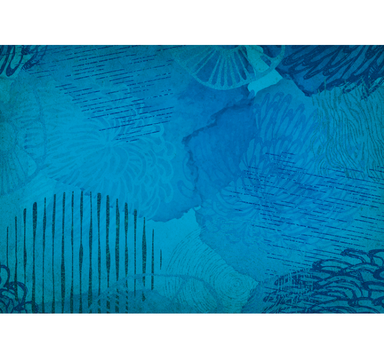 Soyut duvar resim mavi dokulu desenler - TenStickers