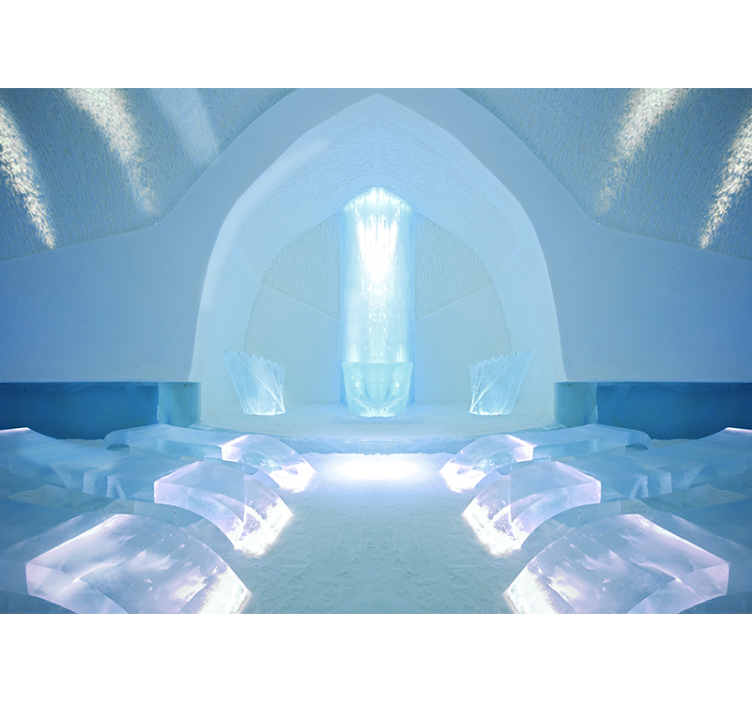 3d iglo tüneli doku duvar kağıdı - TenStickers