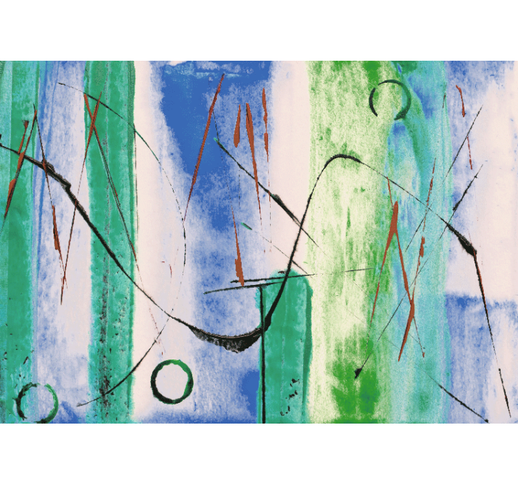 Boyama efekti çağdaş modern duvar resmi - TenStickers