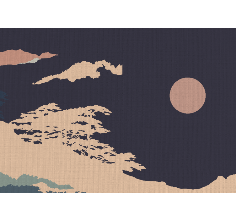 "japandi tarzı" karanlık sanatsal orman duvar kağıdı - TenStickers