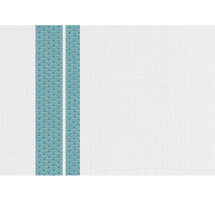 Doku ve desen duvar resim dalgalı mavi desen - TenStickers