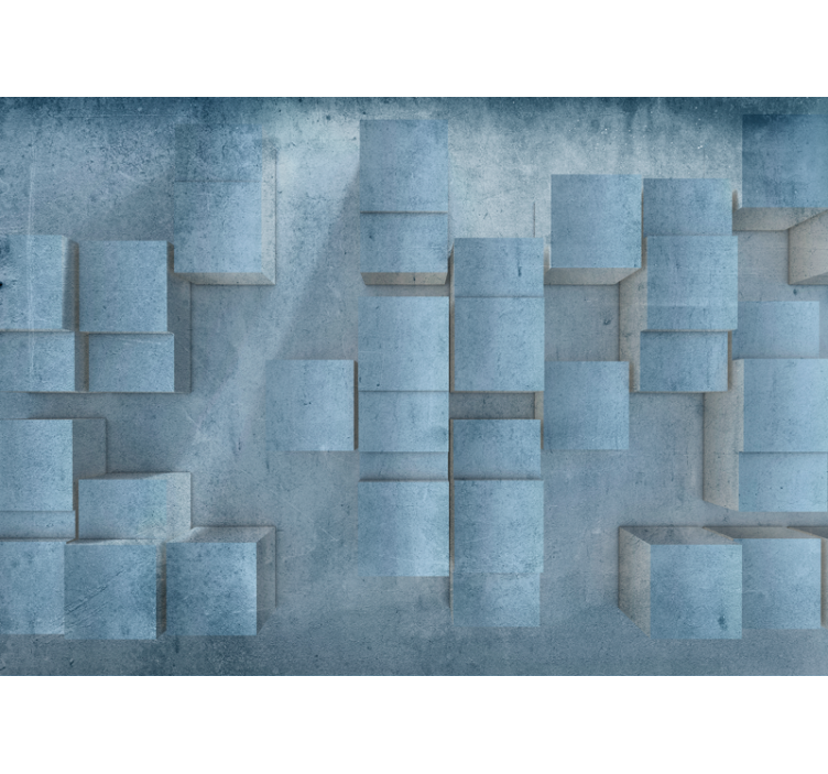 Doku ve desen duvar resim geometrik blok deseni - TenStickers