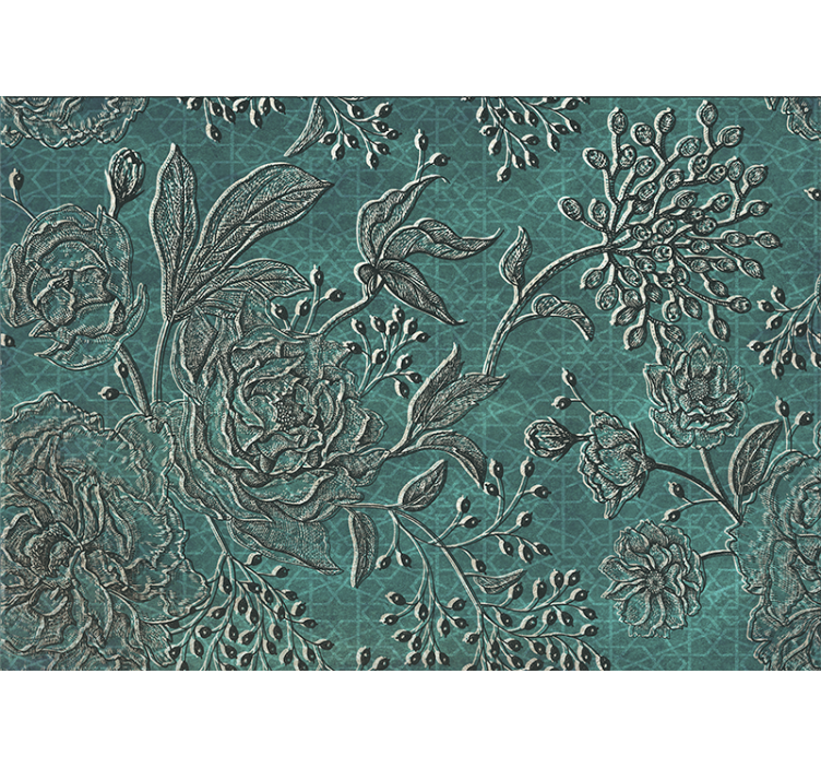 Oryantal çiçek doğa duvar resmi - TenStickers