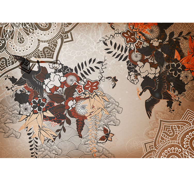 Mandala duvar resmi - mandala Çiçek desenleri - TenStickers