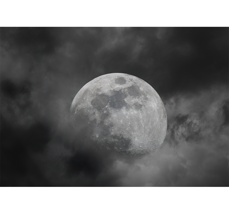 Uzay duvar resmi - parlak ay silueti - TenStickers