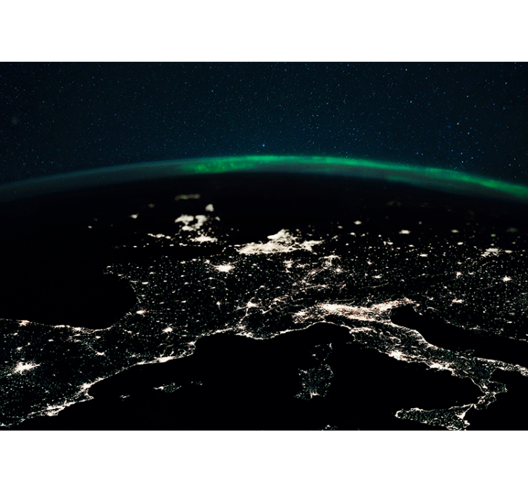 Uzay duvar resmi - dünya'nın hava görünümü - TenStickers