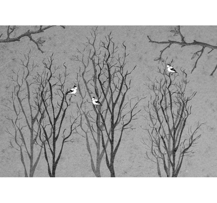 Ağaçlar duvar resim - dallar ve kuşlar - TenStickers