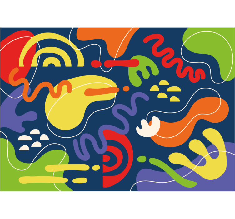 Soyut duvar resim - dinamik renk dalgaları - TenStickers