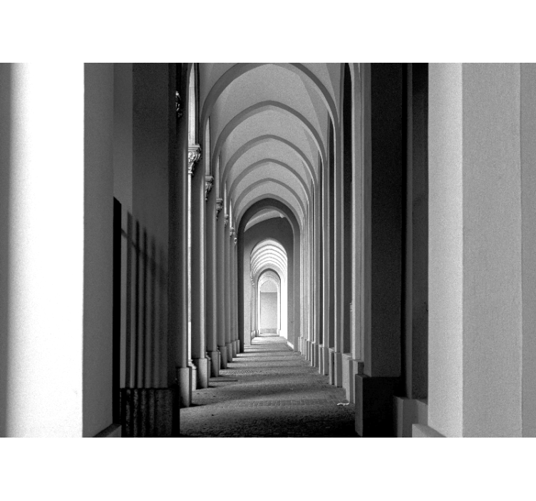 Şehir ve ülke duvar resim mimari kemerli perspektif - TenStickers