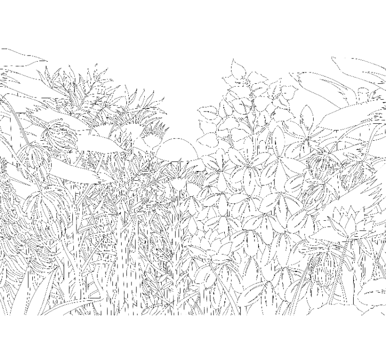 Çiçek duvar resim - Çiçekli doğa deseni - TenStickers