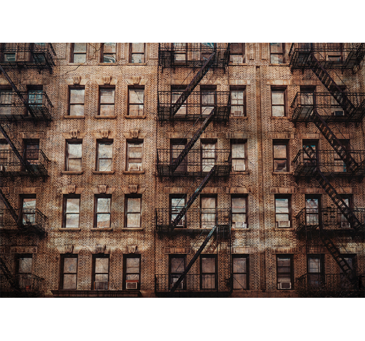 Endüstriyel temalı evler modern duvar kağıdı - TenStickers