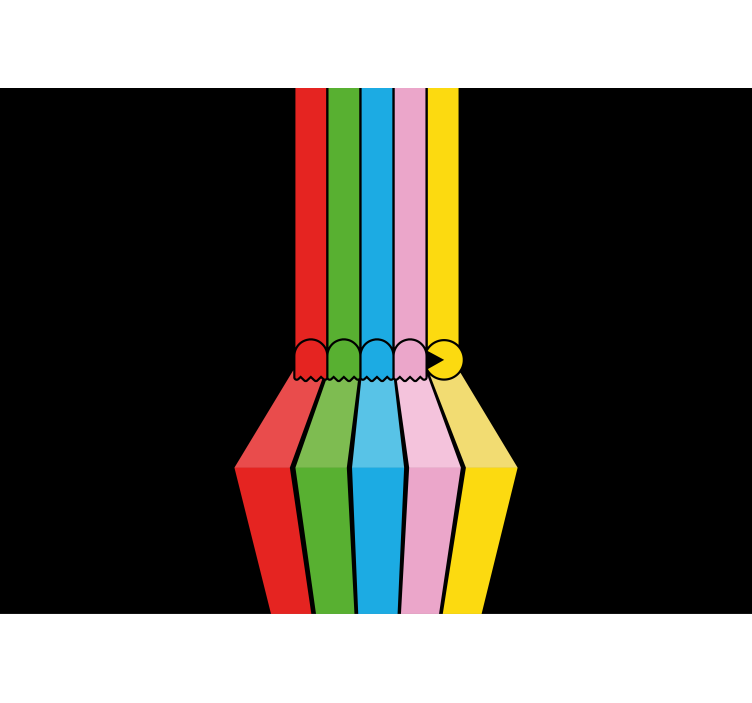 Renkli eski oyun duvar resmi - TenStickers