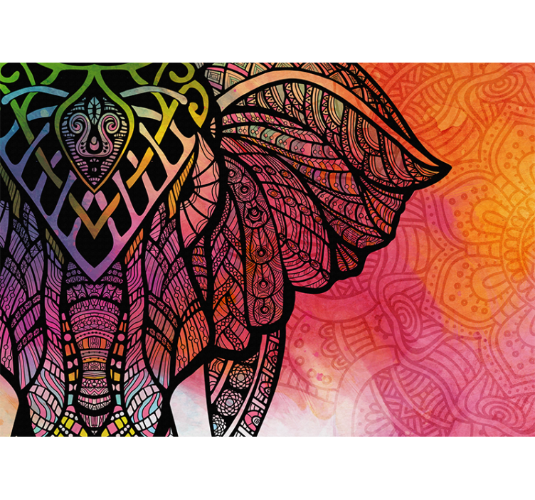 Degrade etnik tasarım mandala duvar resim - TenStickers