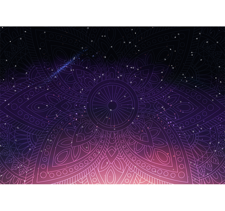 Bohem neon mandala duvar resmi - TenStickers