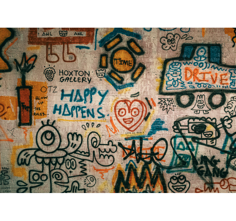 Kentsel sanat duvar resmi renkli sokak sanatı - TenStickers