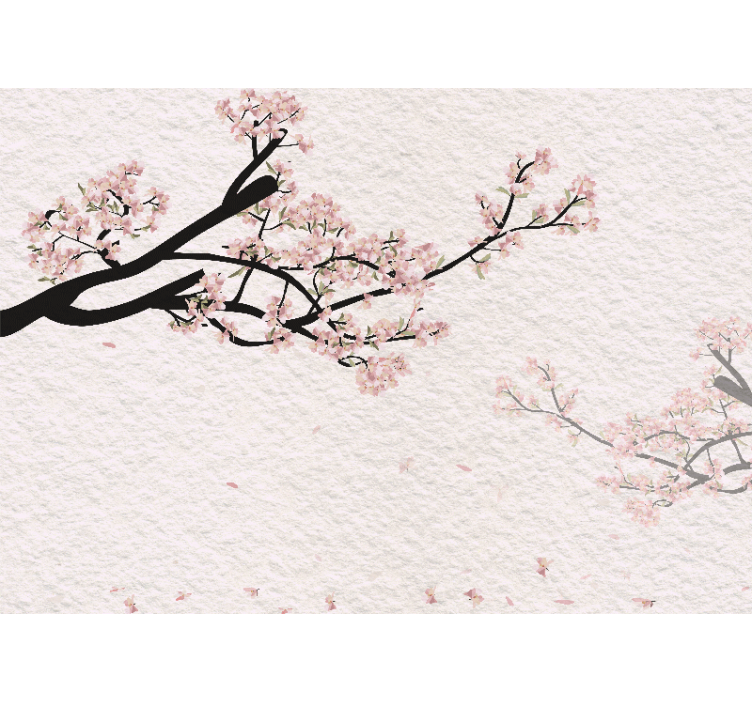 Fleur de cerisier panoramik duvar kağıdı - TenStickers