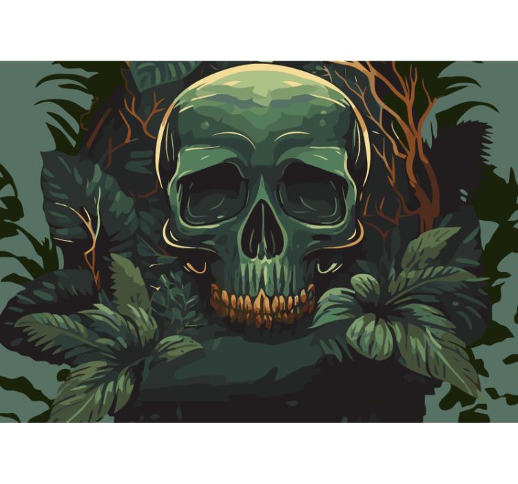 ölüm kafatası baş duvar resmi - TenStickers