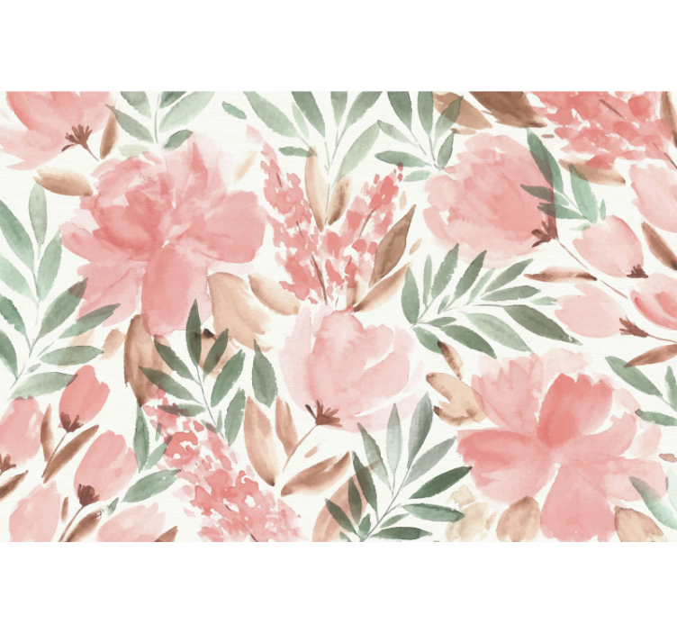 Kartonpiyer panoramique çiçek panoramik duvar kağıdı - TenStickers