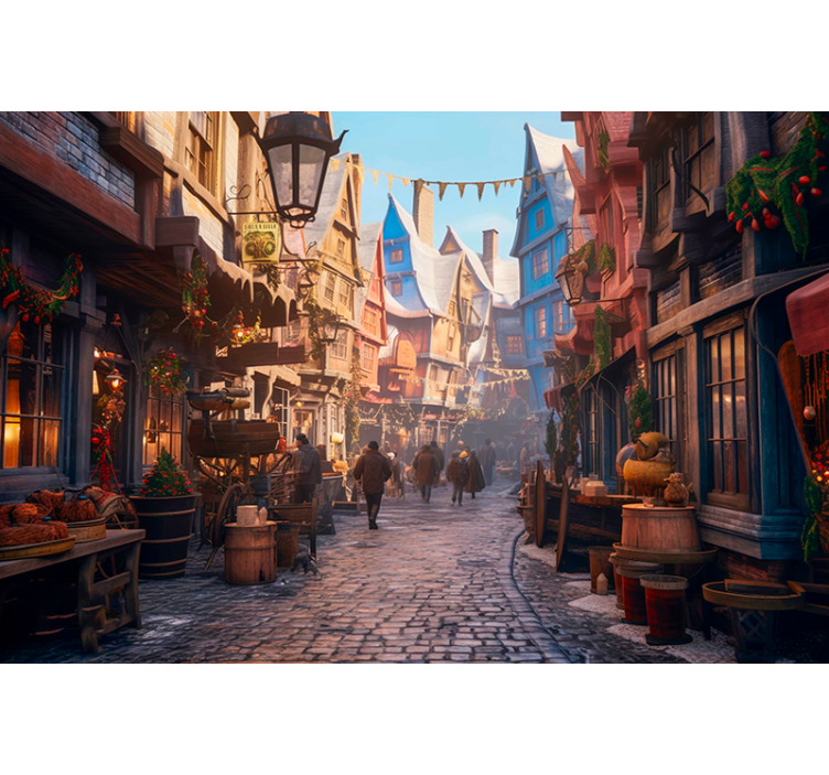 Şarlatanlar Şehri fantezi duvar halısı - TenStickers