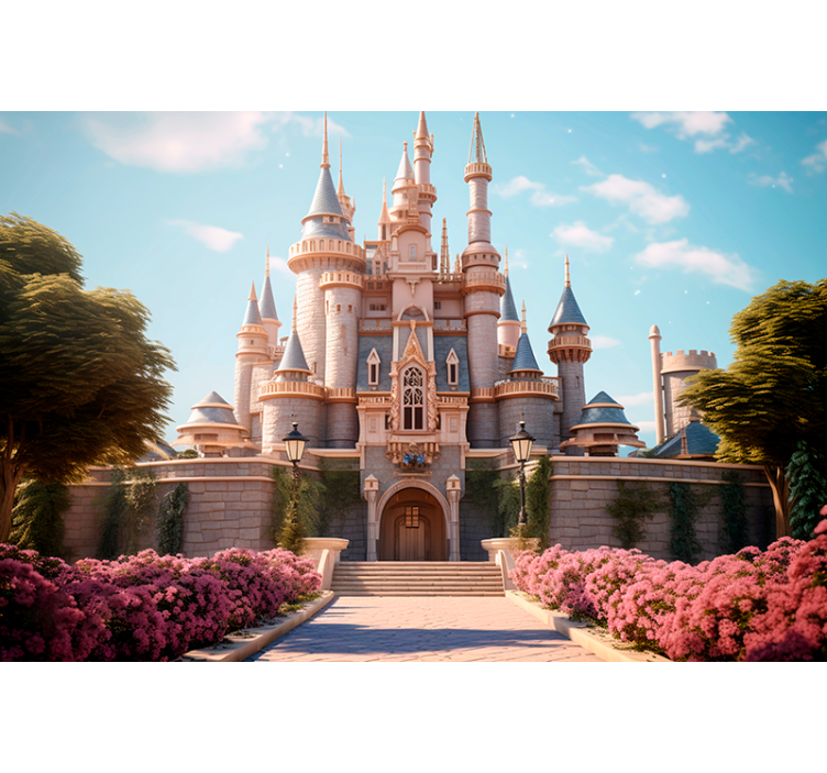 Prenses Kalesi fantezi duvar halısı - TenStickers