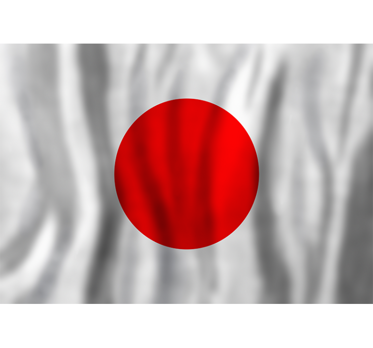 Japon bayrağı şehirler ve ülkeler duvar halısı - TenStickers