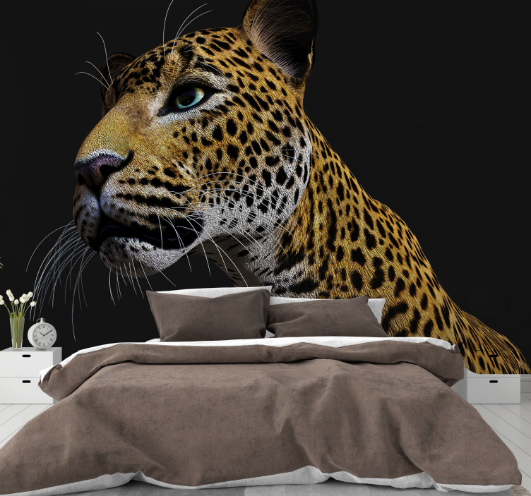 3d fierce leopard 3d duvar resmi - TenStickers