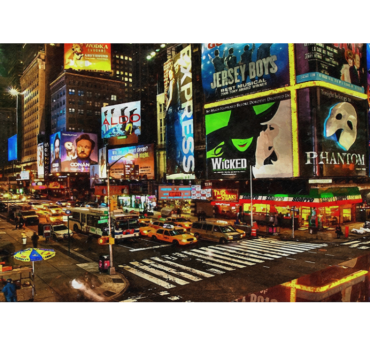 şehir ışıkları ny new york duvar resmi - TenStickers