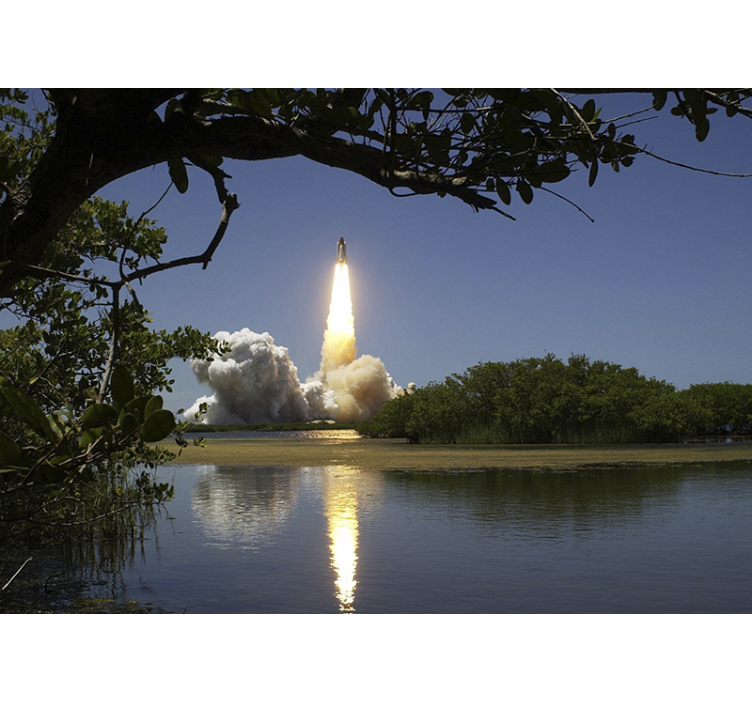 Uçan roket manzara duvar resmi - TenStickers