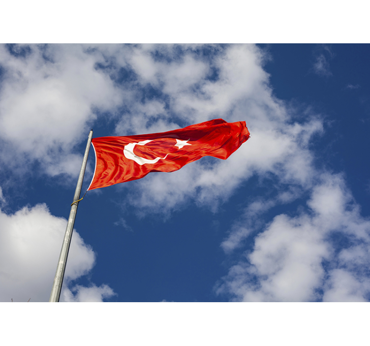 Türk bayrağı fotoğraf duvar resmi - TenStickers