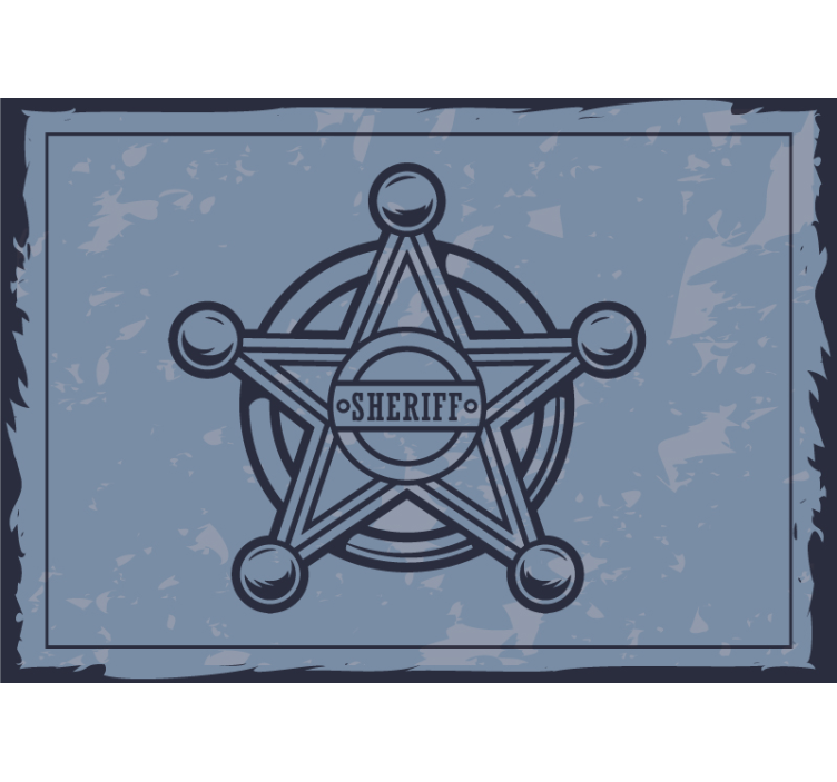 İnsanlar duvar resim Şerif rozeti oyun seti - TenStickers