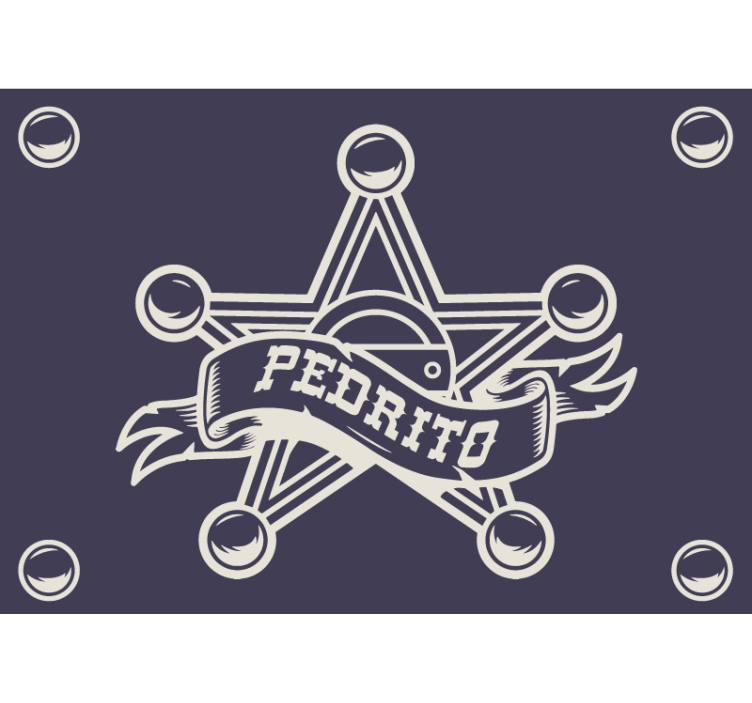 Çocuk odası duvar reslim Özel Şerif rozeti - TenStickers