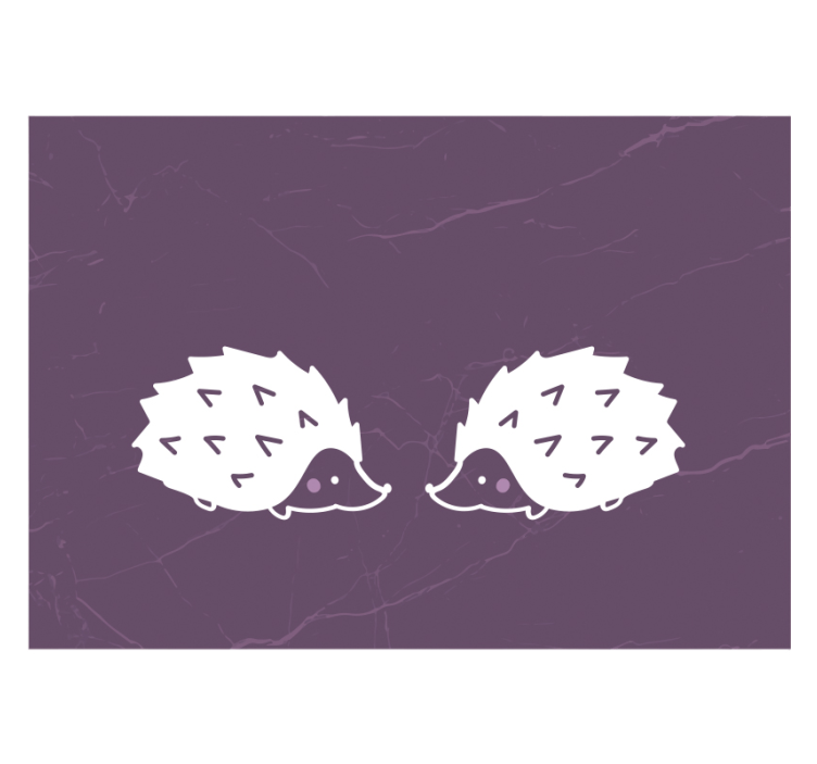 Basit kirpi salonu fotoğraf duvar kağıdı - TenStickers