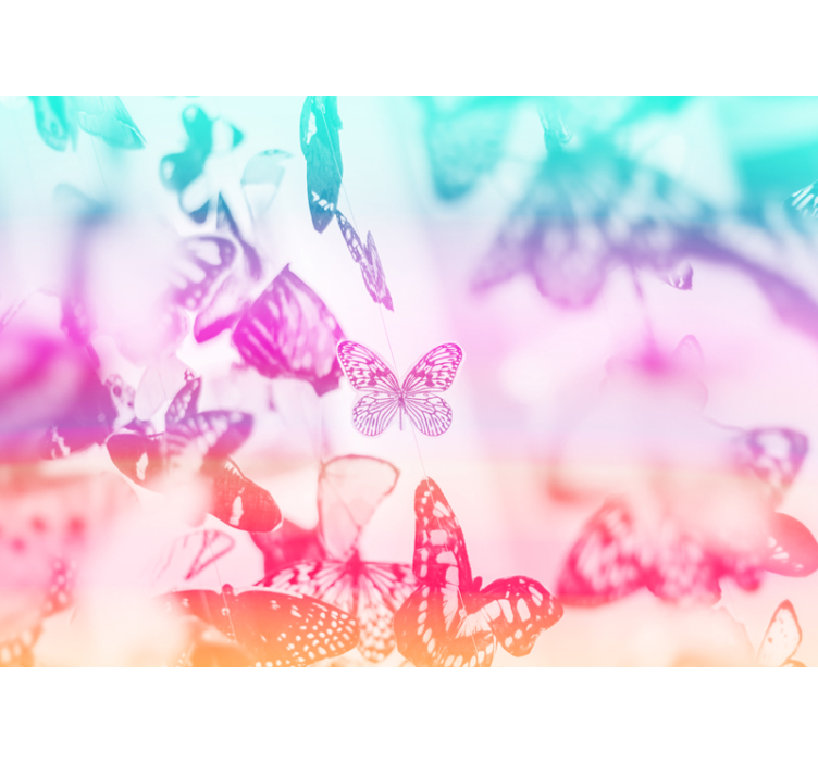 Degrade kelebekler hayvan duvar resmi - TenStickers