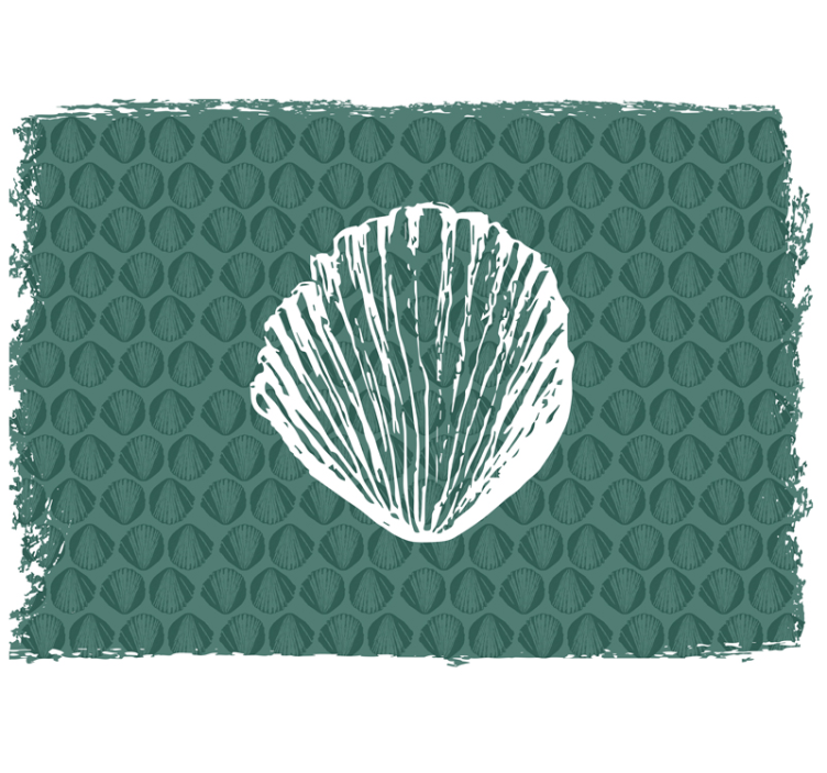 Kabuk desen tasarımı çiçek duvar resim - TenStickers