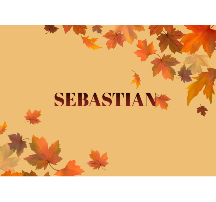 Sonbahar yaprakları düzenlemesi çiçek duvar resim - TenStickers