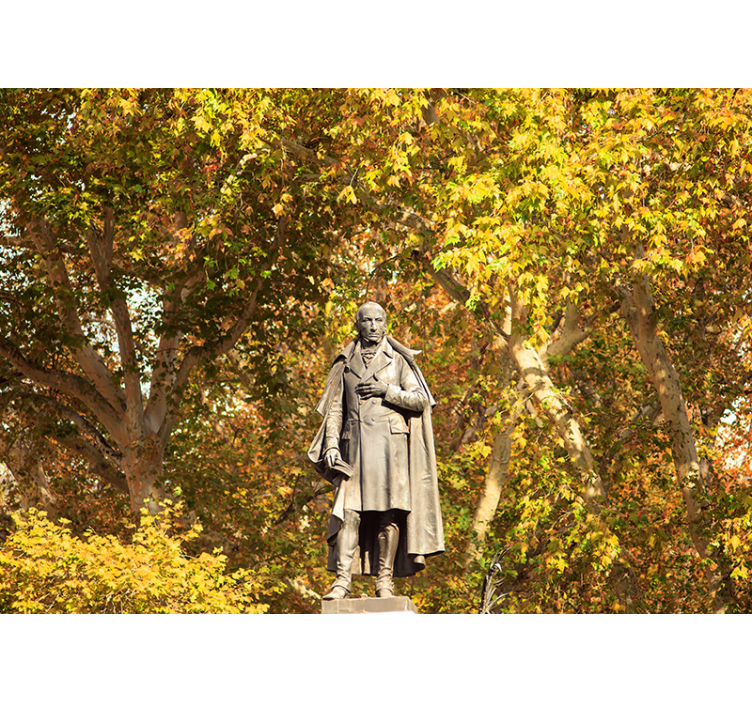 Yeşillikler arasında heykel insanlar duvar resim - TenStickers