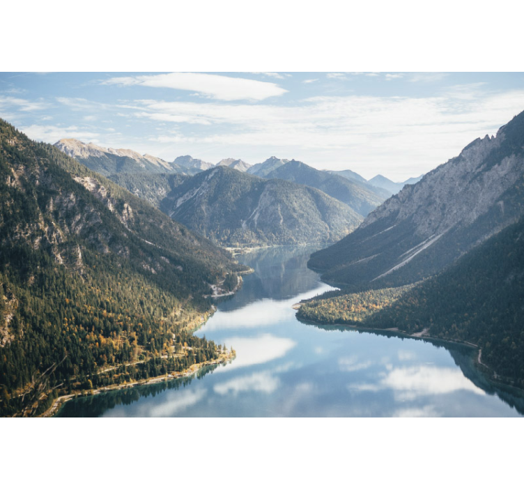 Parlak mavi göl fotoğraf duvar resmi - TenStickers