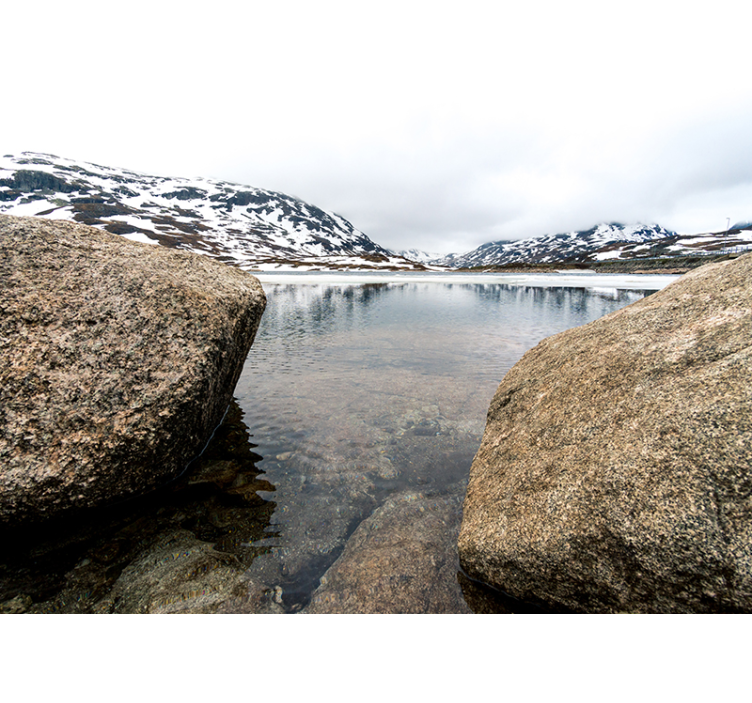 Norveç nehirleri ve dağ gölü duvar kağıdı - TenStickers