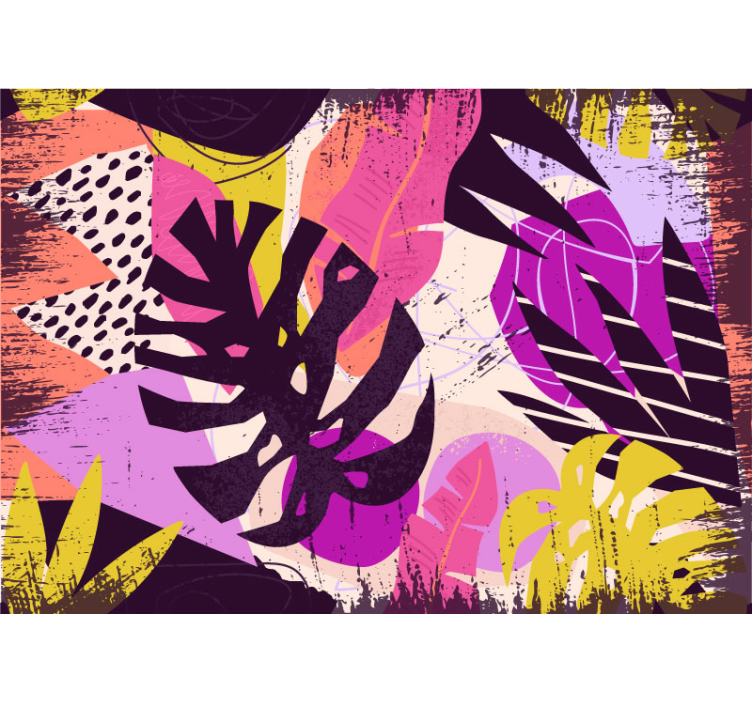 Canlı renkli şekiller soyut duvar resim - TenStickers